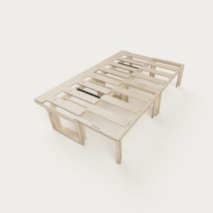 Lit peigne 120x190 sans porte -peigne ouvert